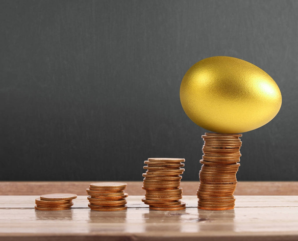 Investment stock concept of golden eggs - Photo, Image