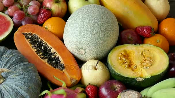 ανάμικτες τροπικά φρούτα  - Πλάνα, βίντεο