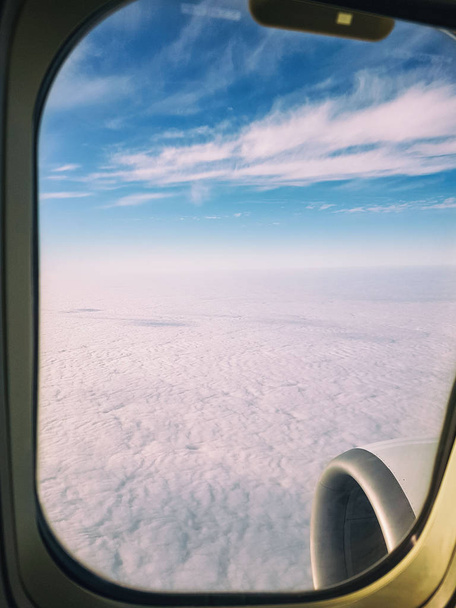 Sky from the airplane, beautiful background - Фото, зображення
