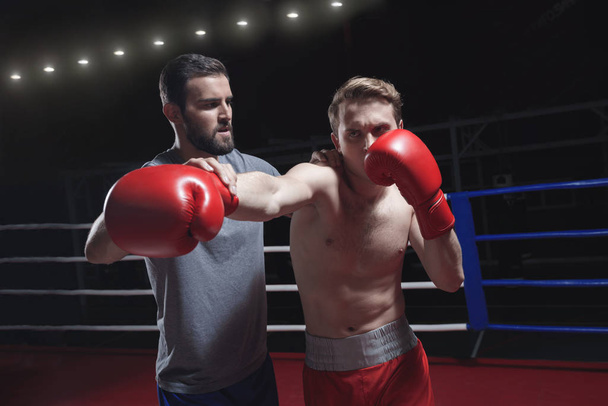 Training in a boxing ring - Photo, Image