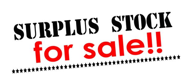 Surplus stock for sale - Vector, Image