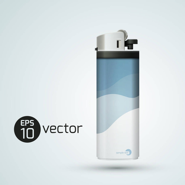 Realistic Gas Lighter Composition - Vetor, Imagem