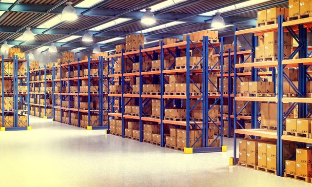 warehouse indoor view - Photo, Image