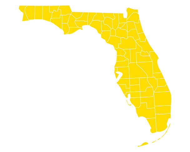 genaue Karte von Florida - Vektor, Bild
