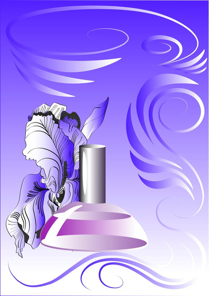 Lirios fondo floral
 - Vector, imagen