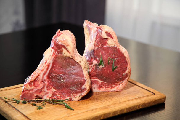 Raw fresh meat Ribeye Steak. Meat for steak. Raw meat.  - Photo, Image