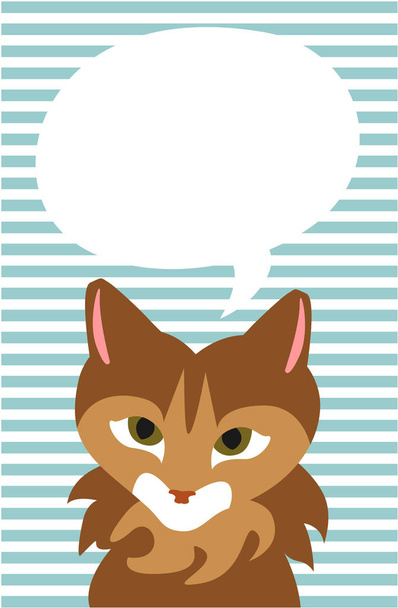 Gato que habla con una burbuja de texto
 - Vector, imagen