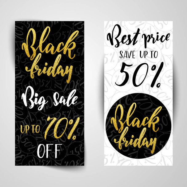 Black Friday venda banners. - Vetor, Imagem