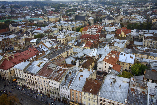 Toits colorés de la vieille ville. Lviv, Ukraine
 - Photo, image