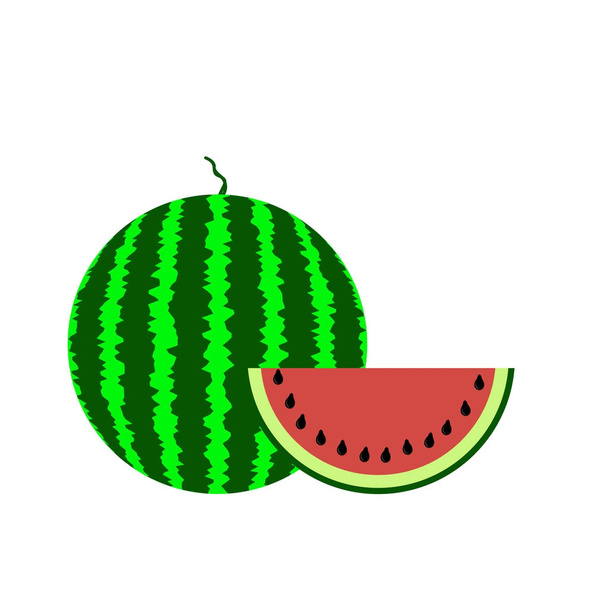 Friss Slaced érett görögdinnye - Vektor, kép