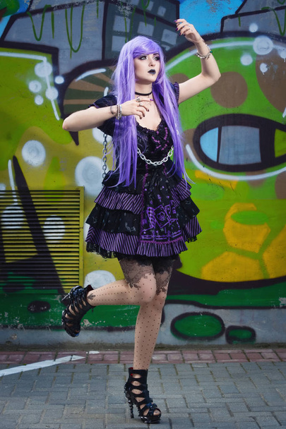 Cyber gothic girl  - Photo, Image
