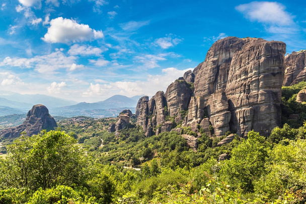Monasteries on the top of rock in Greece - Foto, Imagen