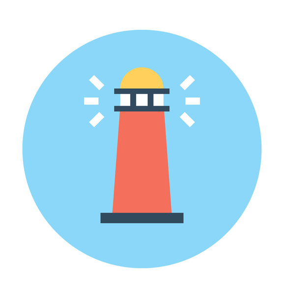 Lighthouse Vector Icon - Vetor, Imagem