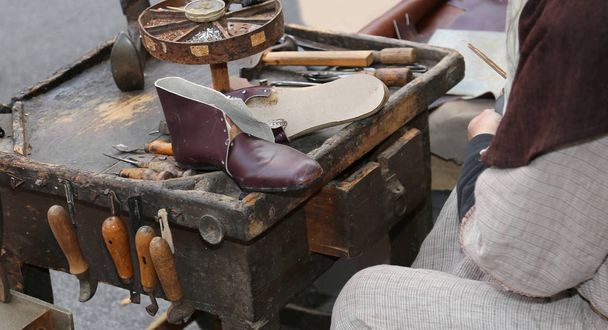 shoe in the shop of shoemaker - Photo, Image