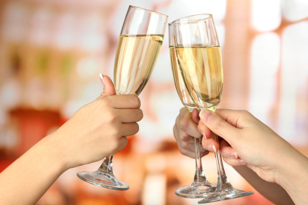 Corporate party sparkling champagne glasses - Φωτογραφία, εικόνα