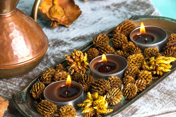 Brown aroma candles - Photo, Image