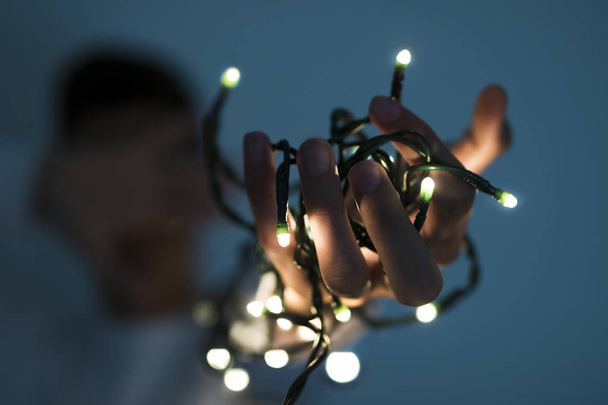 Las luces de Navidad
 - Foto, Imagen