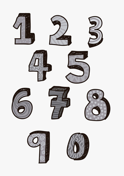 disegni di numeri
 - Vettoriali, immagini