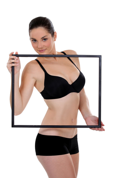 Woman in sexy underwear posing - Фото, изображение