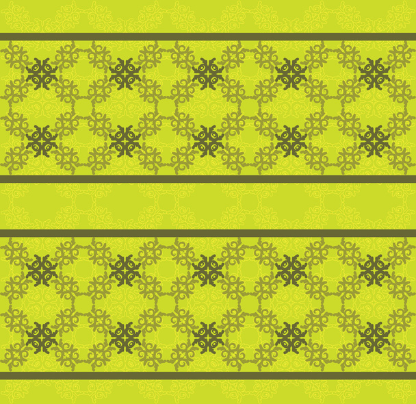 Зеленый цветочный узор
 - Вектор,изображение