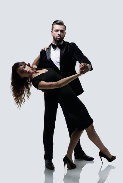 Passionate attractive casual couple dancing. - Foto, afbeelding
