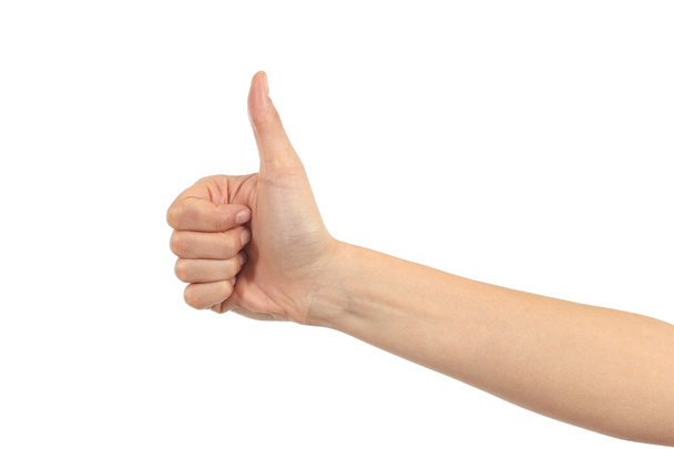 Woman hand with thumb up - Фото, изображение