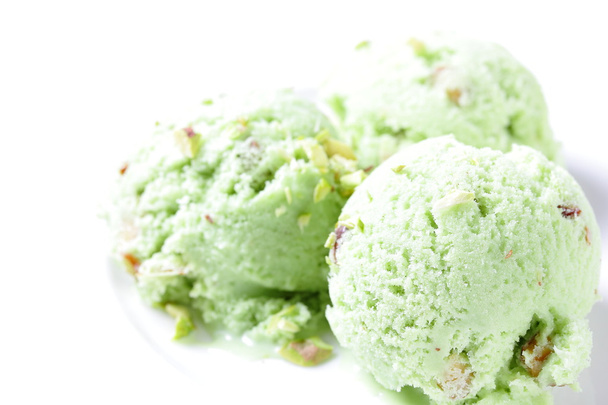 Pistachio ice cream. - Фото, зображення