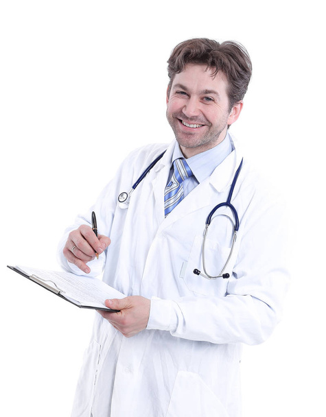 portrait of a smiling doctor . - Фото, изображение