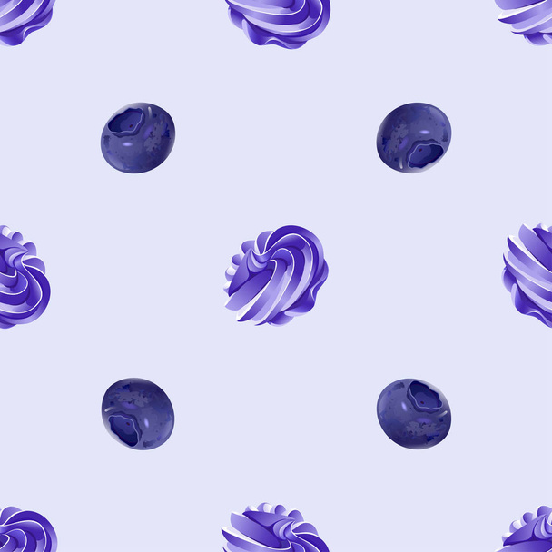 violet meringue and  blueberry  - Vektor, Bild