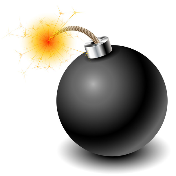 égő bomba - Vektor, kép