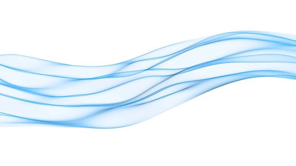 Абстрактная синяя волна в замедленном движении на белом фоне
 - Фото, изображение