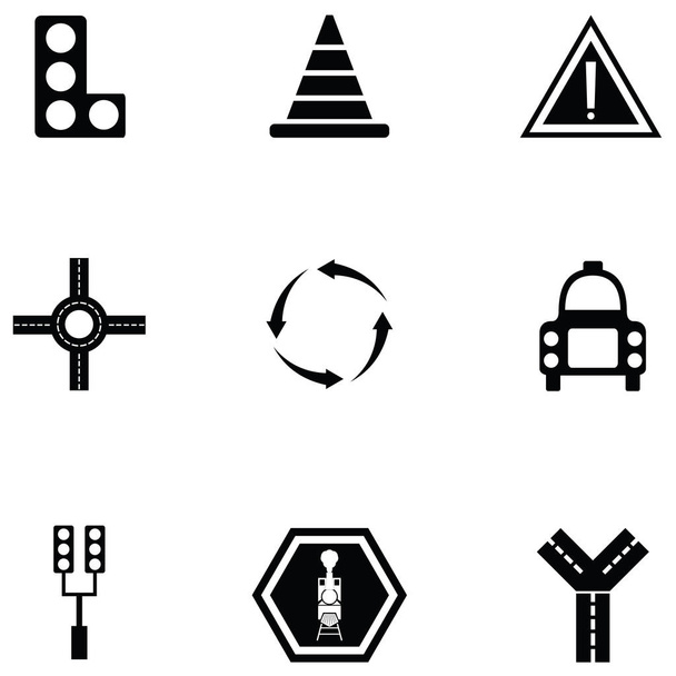 conjunto de ícone de tráfego
 - Vetor, Imagem