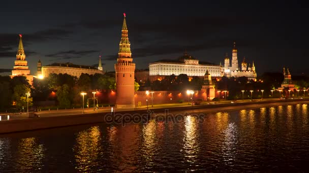 Moskou, Rusland. Kremlin embankment - Video