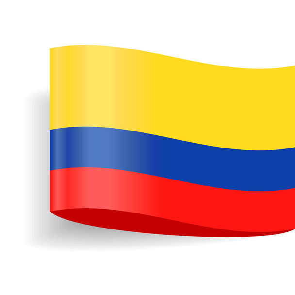 Colombia Flag Vector Label Tag Icon - Vector, Image