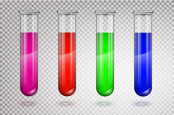 Illustration of scientific glassware - test tubes. Vector illustration - ベクター画像