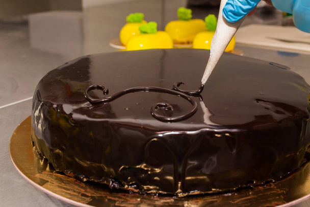 Příprava čokoládový dort - Fotografie, Obrázek