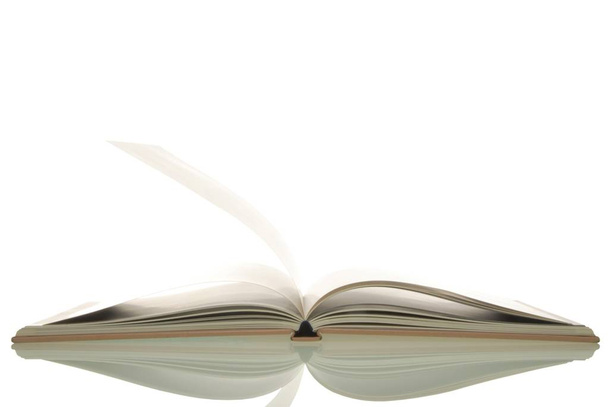 Открытая книга изолирована на белом
  - Фото, изображение