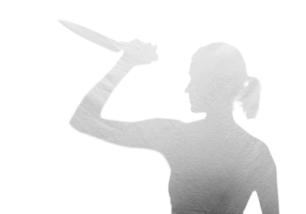 woman with knife - Photo, Image
