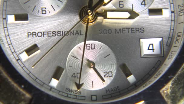 Makro-Video einer Armbanduhr - Filmmaterial, Video
