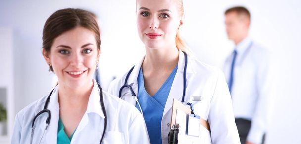 Young woman doctor holding a tablet pc . Young woman doctor. - Photo, Image