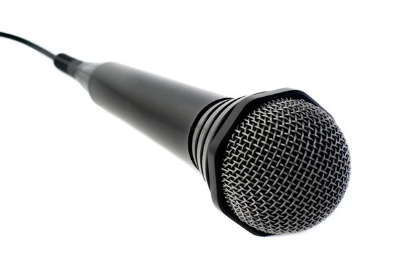 Black microphone. Isolated - Photo, Image