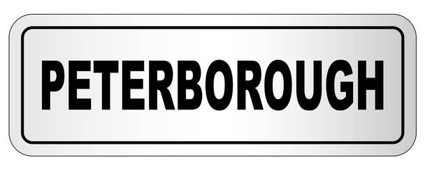 Peterborough City štítku - Vektor, obrázek