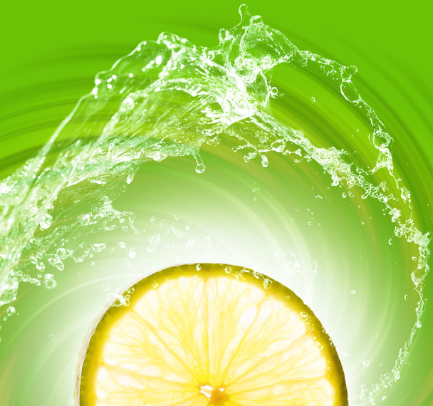 Lime slice on abstract background - Photo, Image
