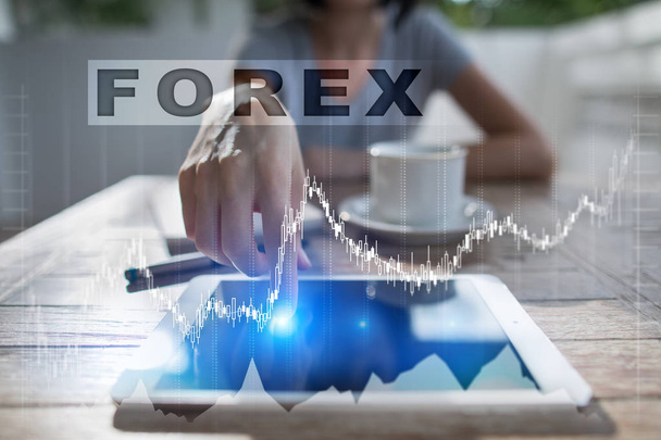 Forex trading, Online investment. Business, internet and technology concept. - Foto, Bild