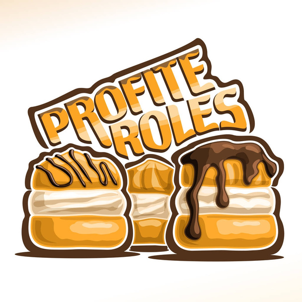 Wektor logo dla francuski Profiteroles - Wektor, obraz