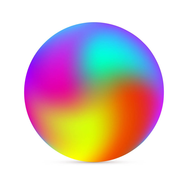 Colourful Gradient Orbs on white background. Abstract sphere vector illustration. - Vector, Imagen