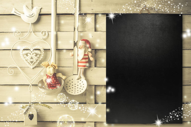Background for writing the Christmas menu  - Foto, Imagen