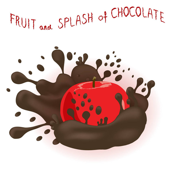 abstrakte Vektor-Symbol-Illustration Logo für ganze reife Früchte Apfel - Vektor, Bild