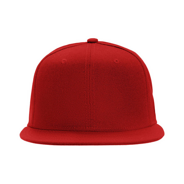template for your design blank red baseball cap isolated on white background with clipping path - Photo, Image