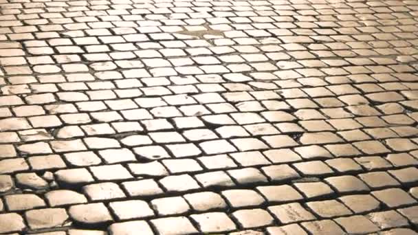 Oude straatstenen textuur. - Video